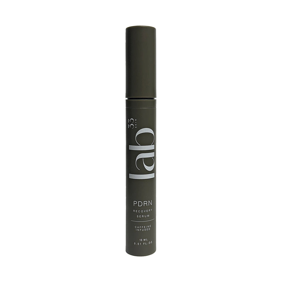 LAB33 PDRN Recovery Serum 15ml in olive green, front view
